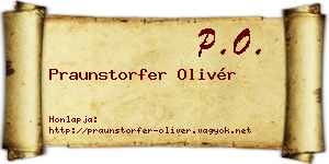 Praunstorfer Olivér névjegykártya